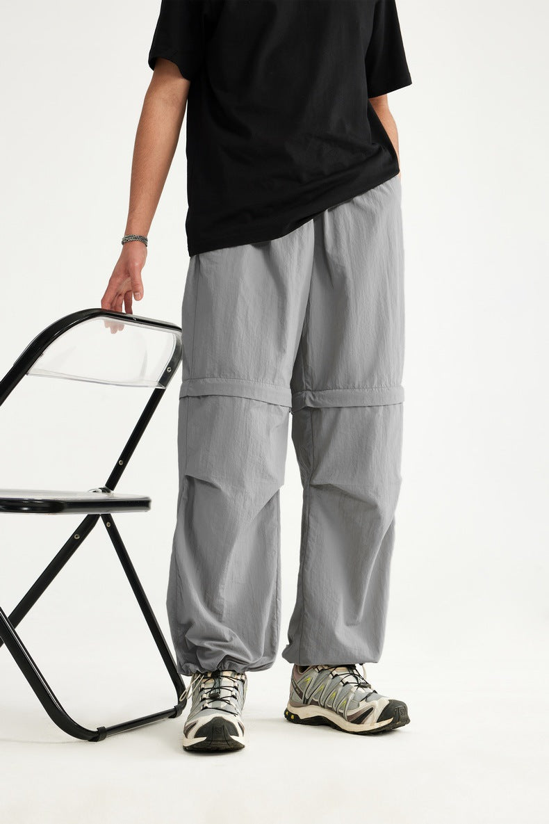 Waterproof Disassembly Wide-Leg Cargo Pants PinkLimes Trending Streetwear