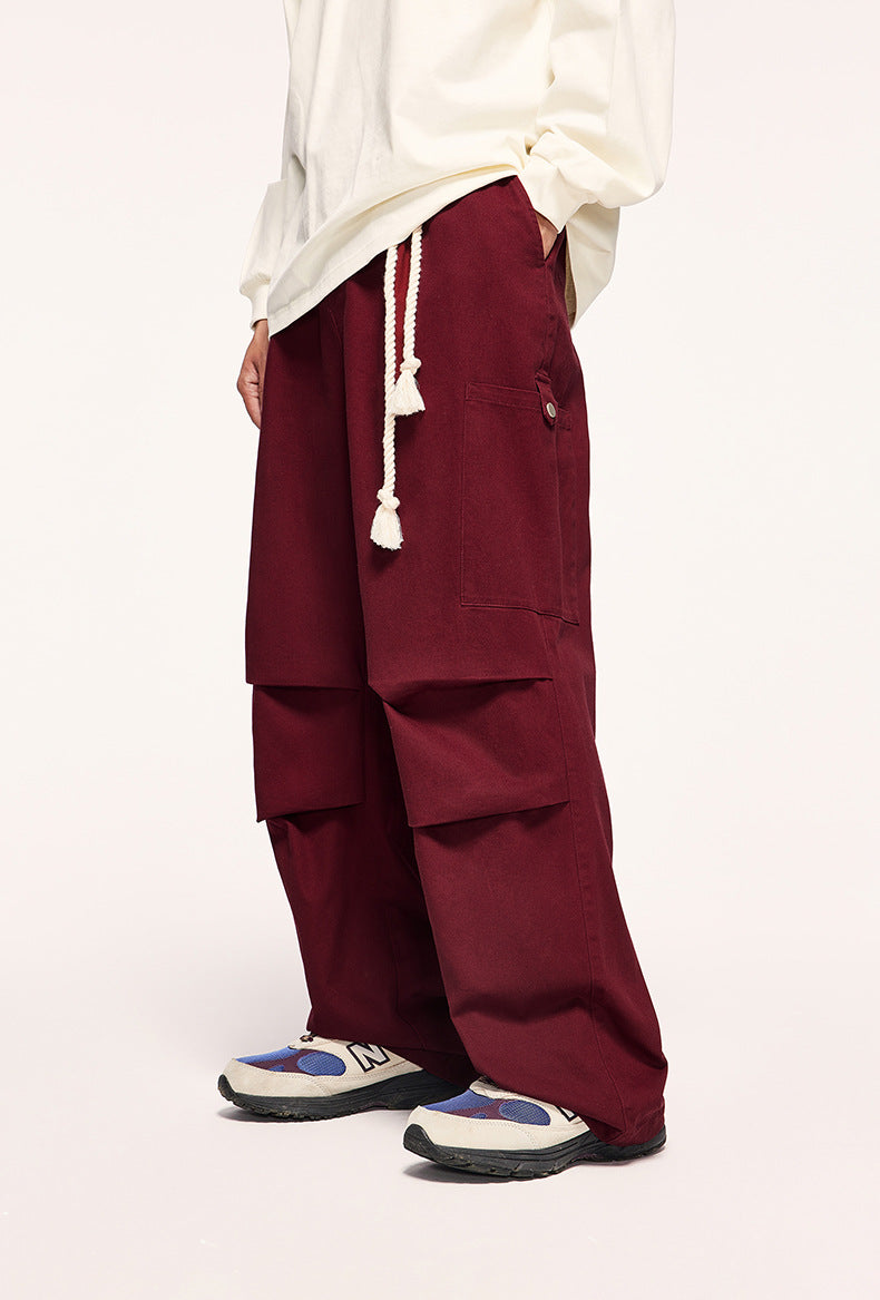Tethered Wide-Leg Cargo Pants PinkLimes Trending Streetwear