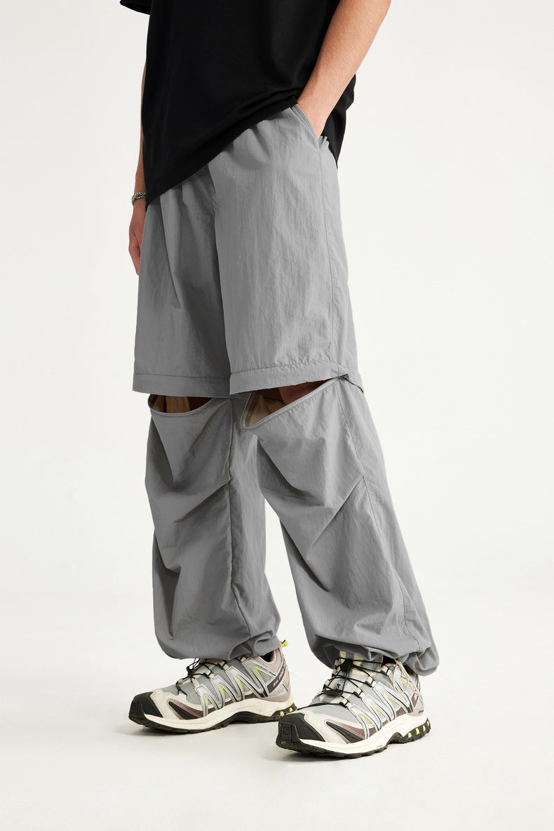 Waterproof Disassembly Wide-Leg Cargo Pants PinkLimes Trending Streetwear