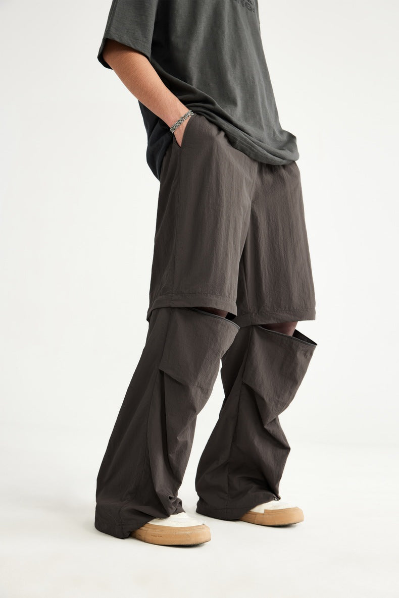 Waterproof Disassembly Wide-Leg Cargo Pants PinkLimes Trending Streetwear