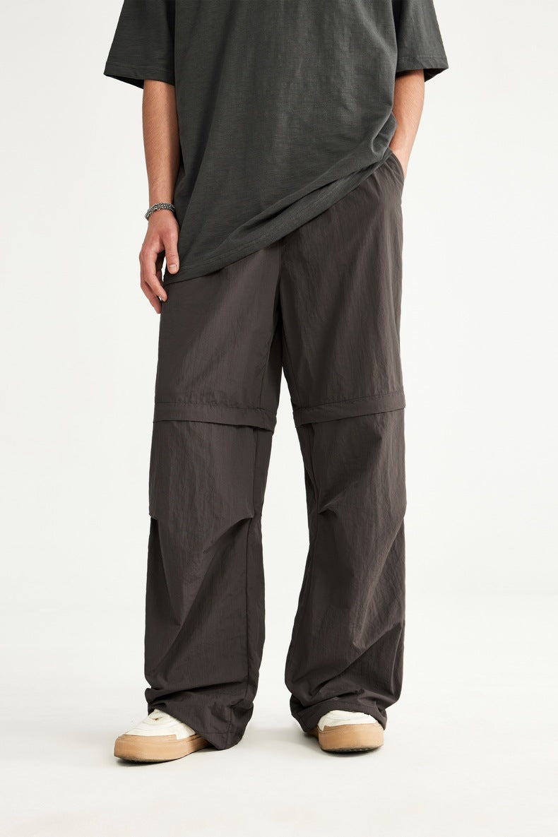 Waterproof Disassembly Wide-Leg Cargo Pants PinkLimes Trending Streetwear
