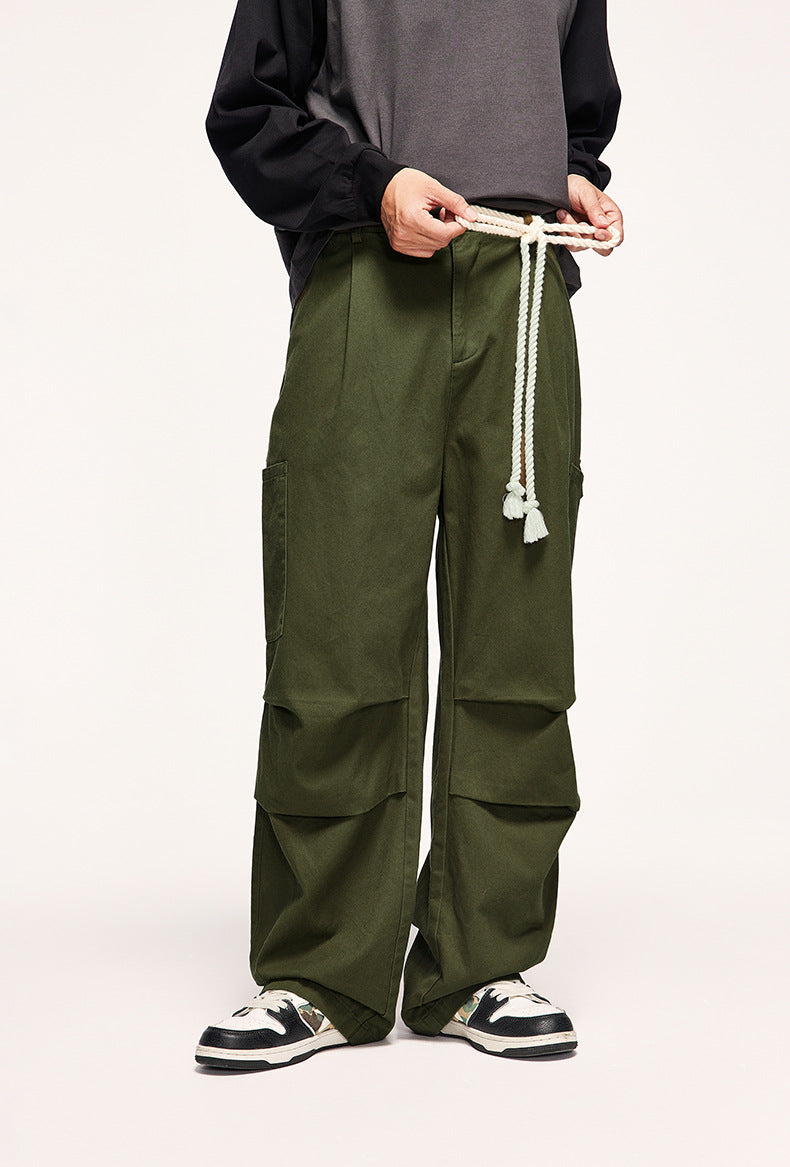 Tethered Wide-Leg Cargo Pants PinkLimes Trending Streetwear