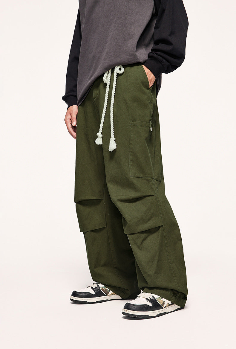 Tethered Wide-Leg Cargo Pants PinkLimes Trending Streetwear