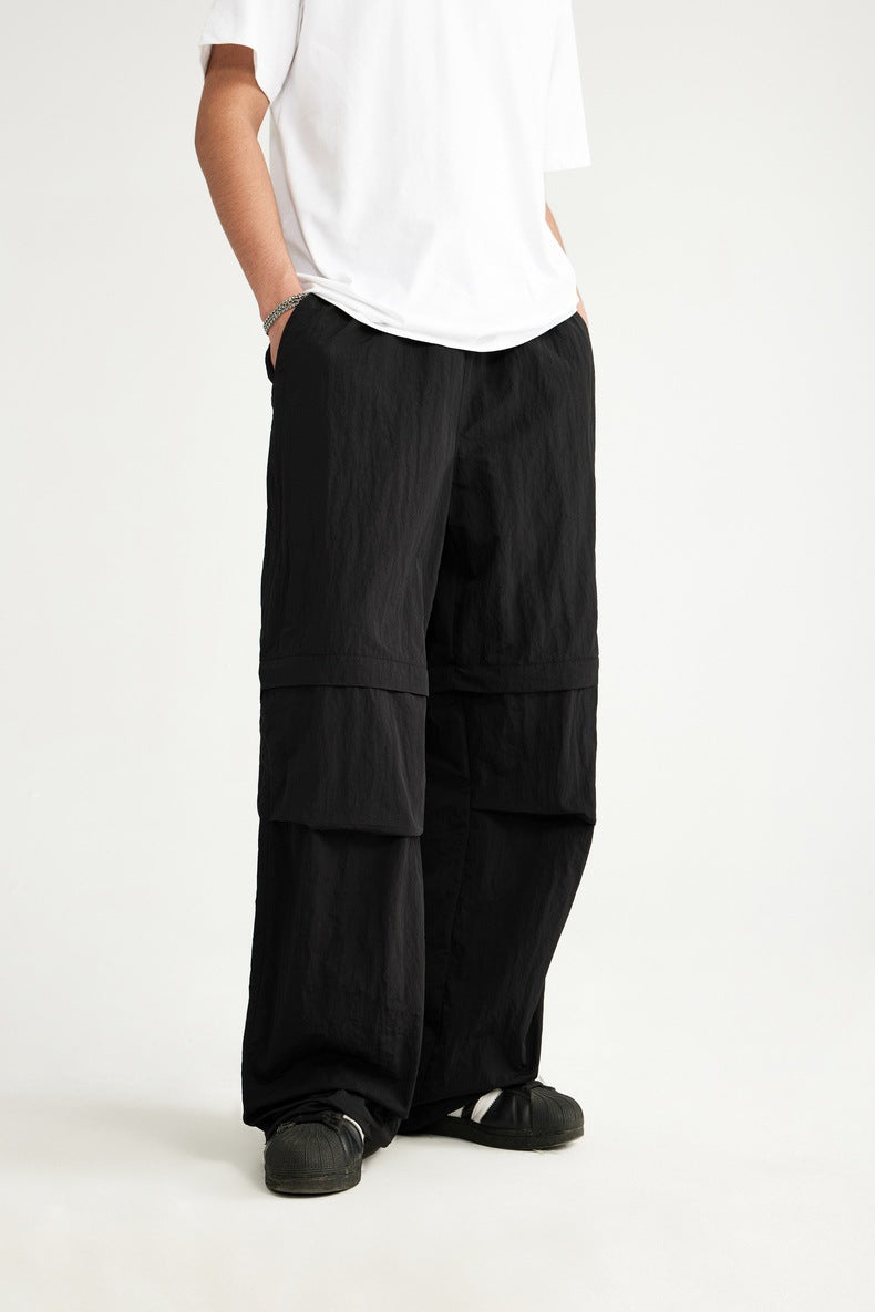 Waterproof Disassembly Wide-Leg Cargo Pants PinkLimes Trending Streetwear