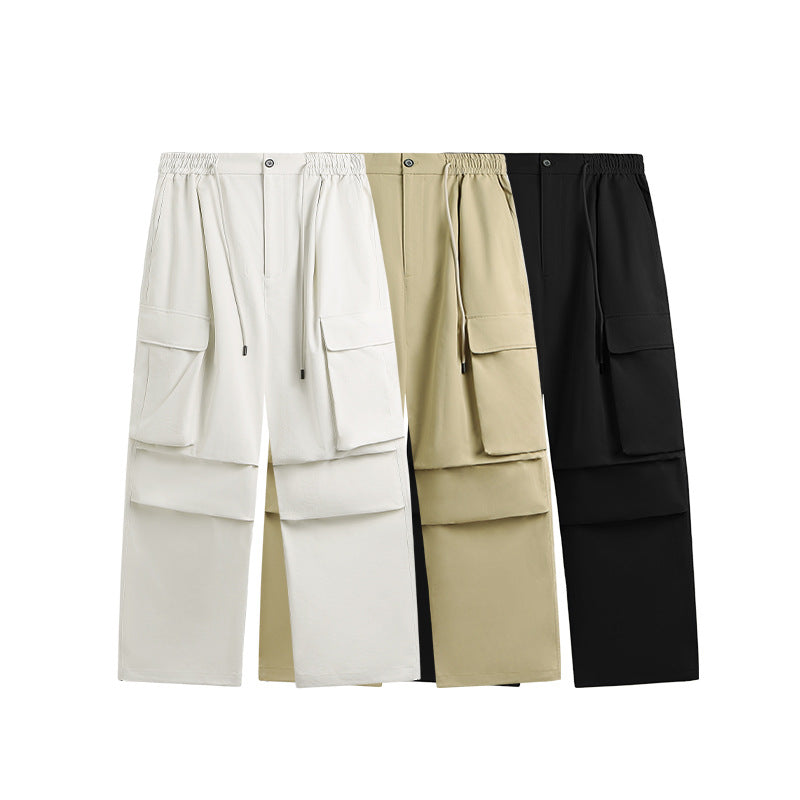 Herringbone Parachute Wide Leg Cargo Pants PinkLimes Trending Streetwear