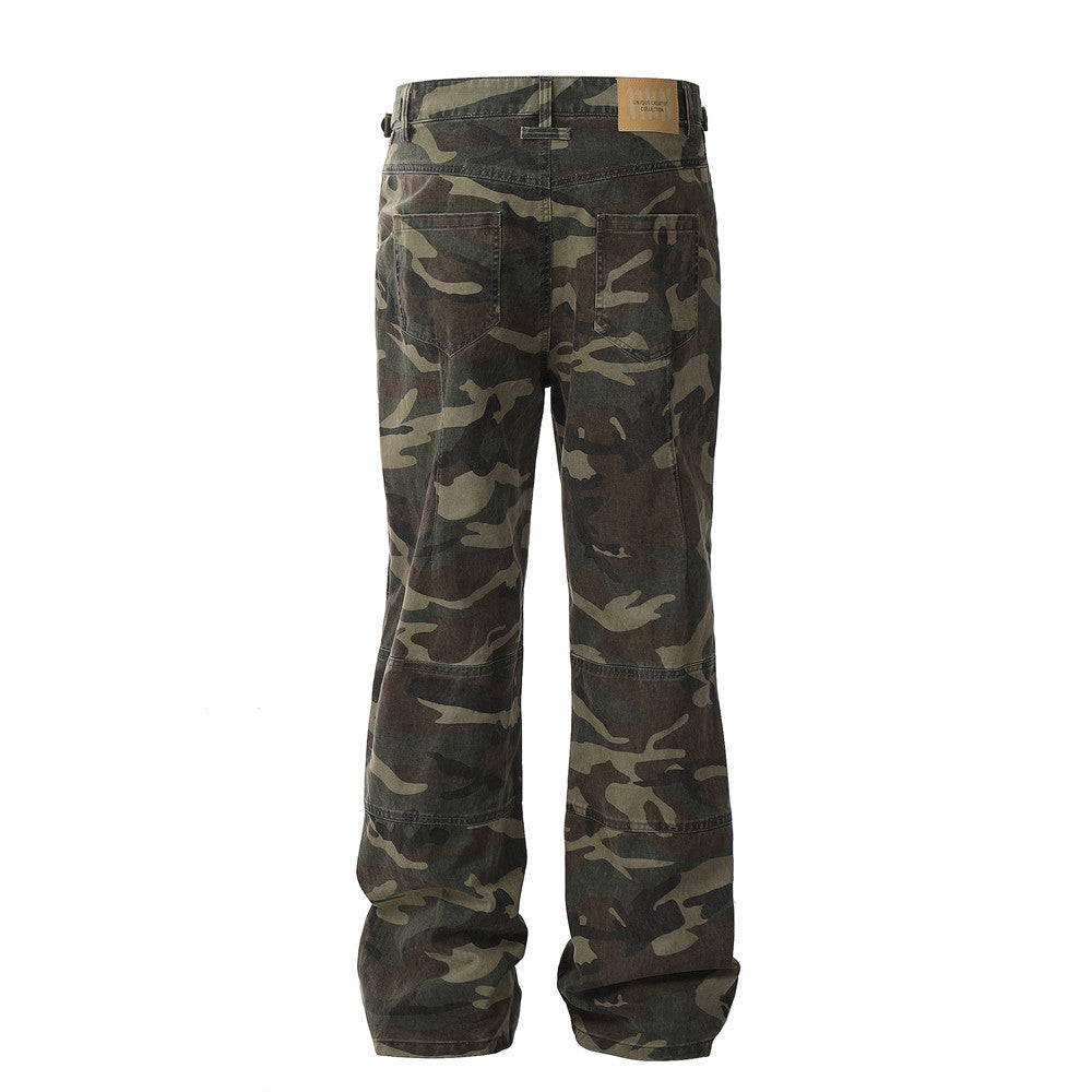 Camouflage Pleated Cargo Pants PinkLimes Trending Streetwear