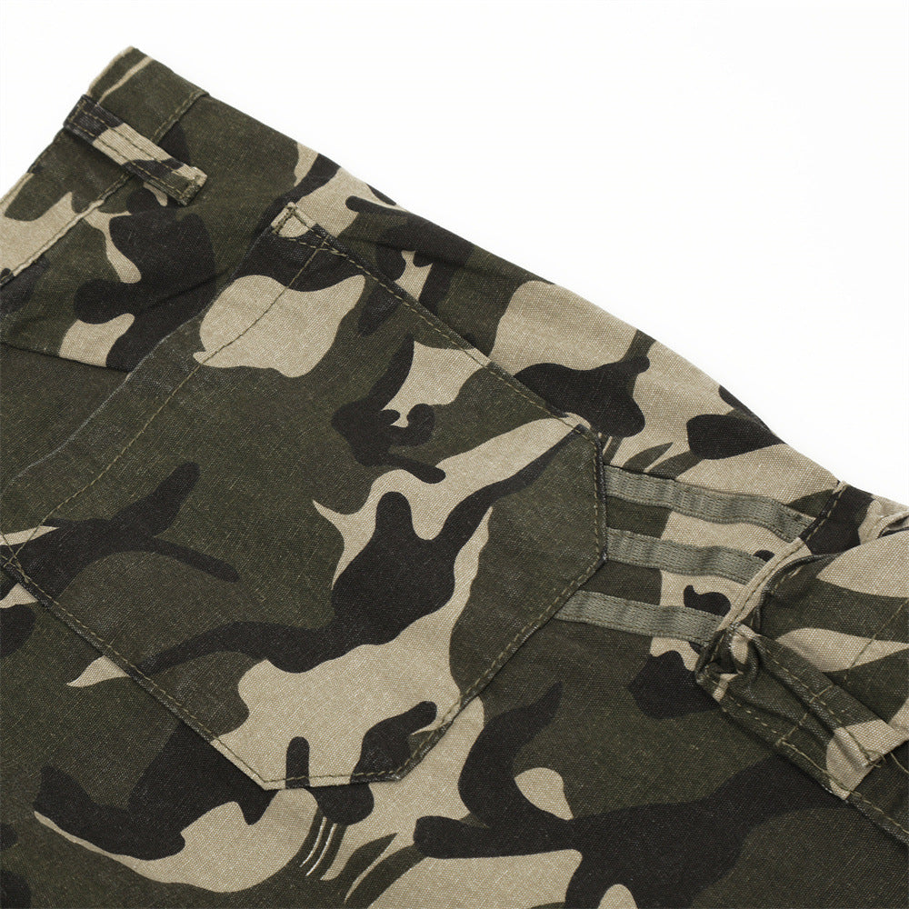 Striped Camouflage Loose Cargo Pants PinkLimes Trending Streetwear