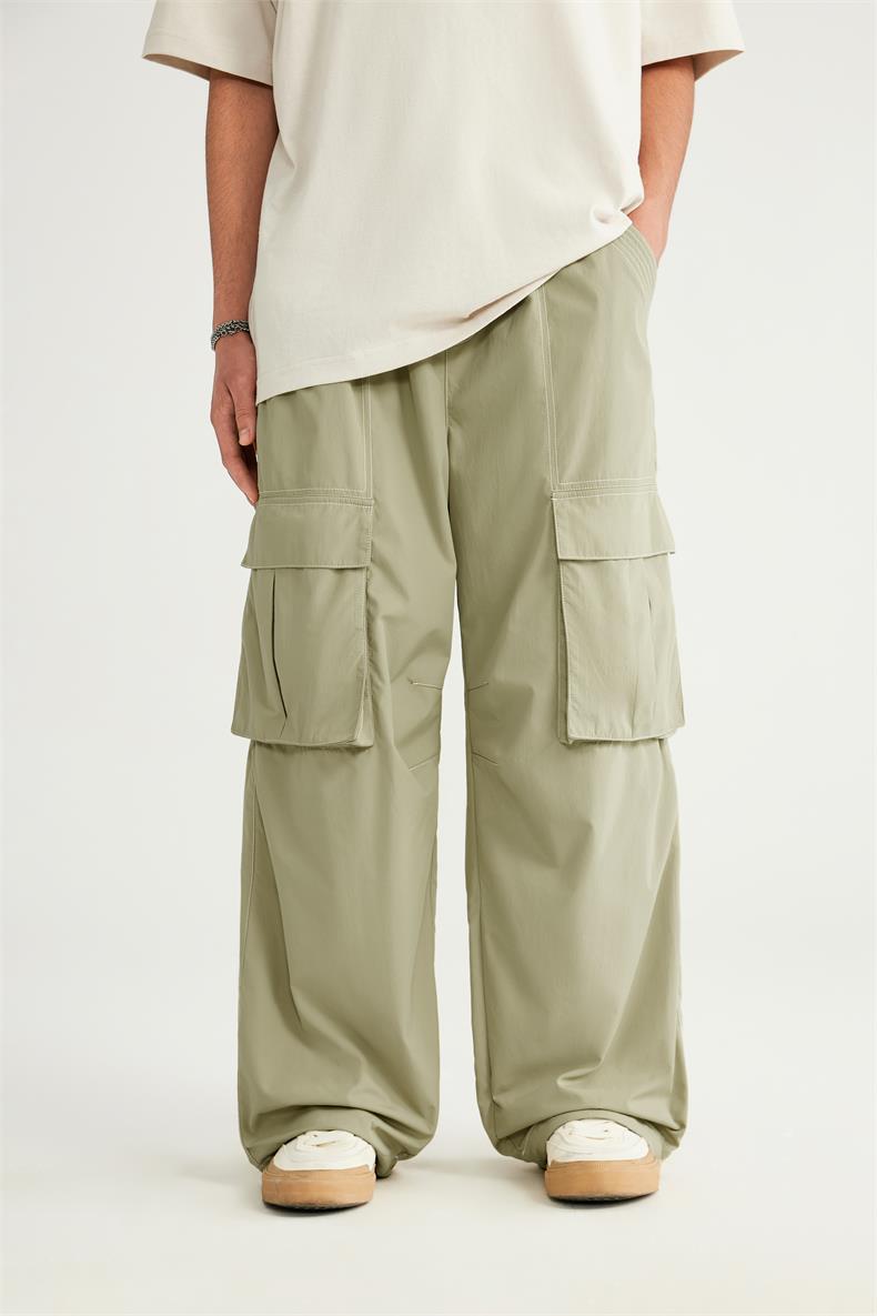 Rainproof Ming Line Wide Leg Cargo Pants PinkLimes Trending Streetwear
