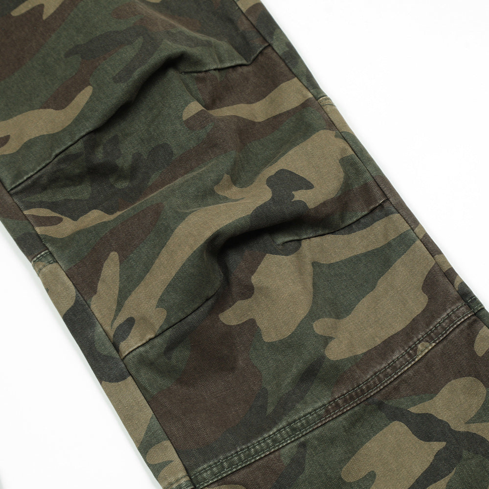 Camouflage Pleated Cargo Pants PinkLimes Trending Streetwear