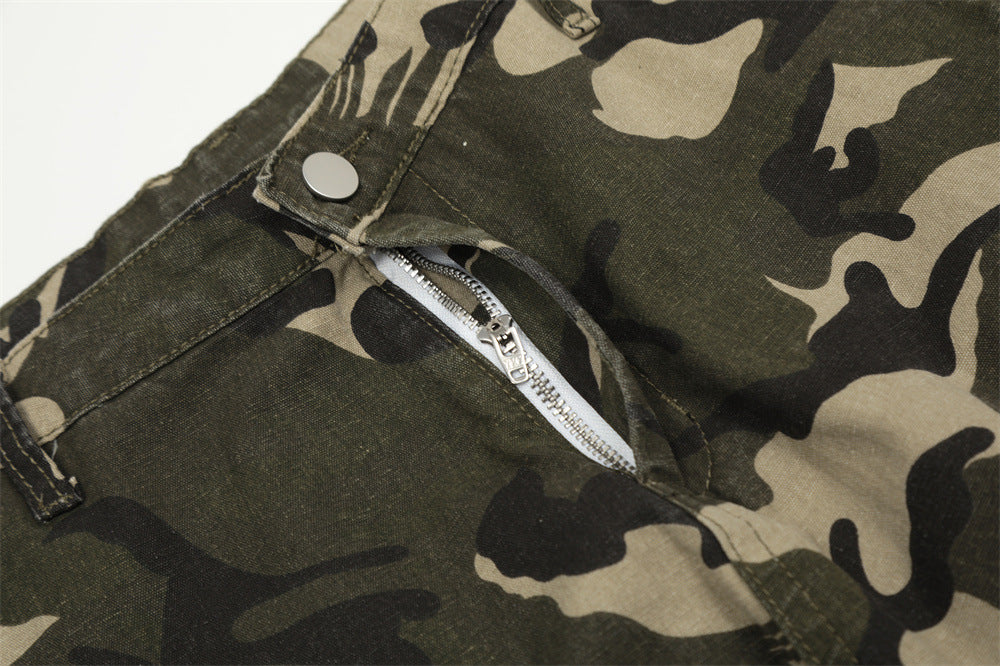 Striped Camouflage Loose Cargo Pants PinkLimes Trending Streetwear