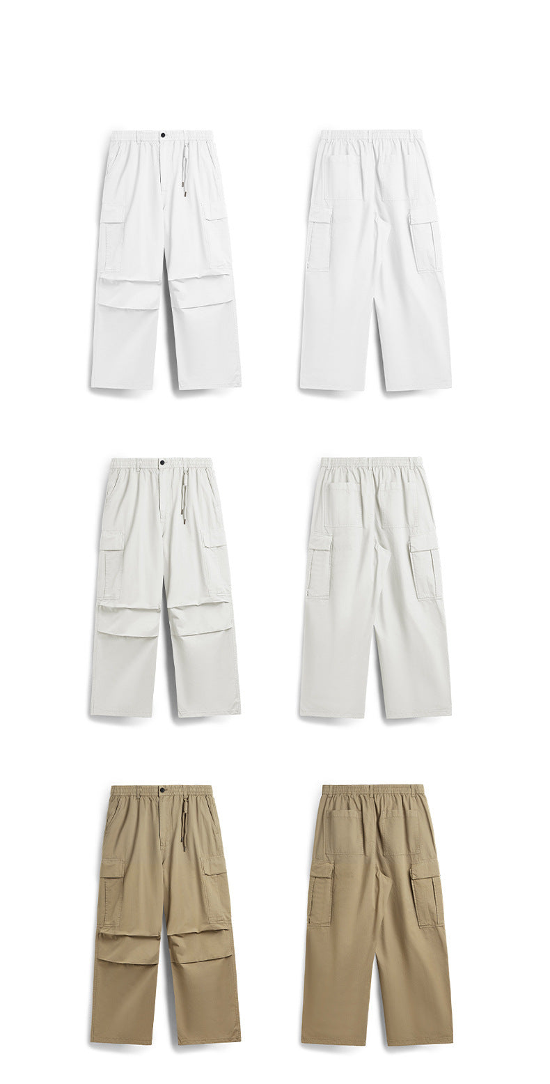 Washed Wide-Leg Cargo Overalls PinkLimes Trending Streetwear