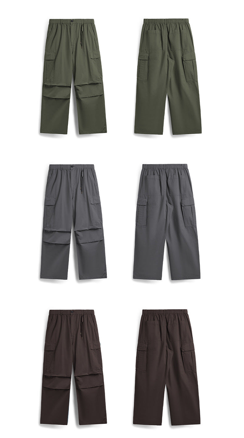 Washed Wide-Leg Cargo Overalls PinkLimes Trending Streetwear