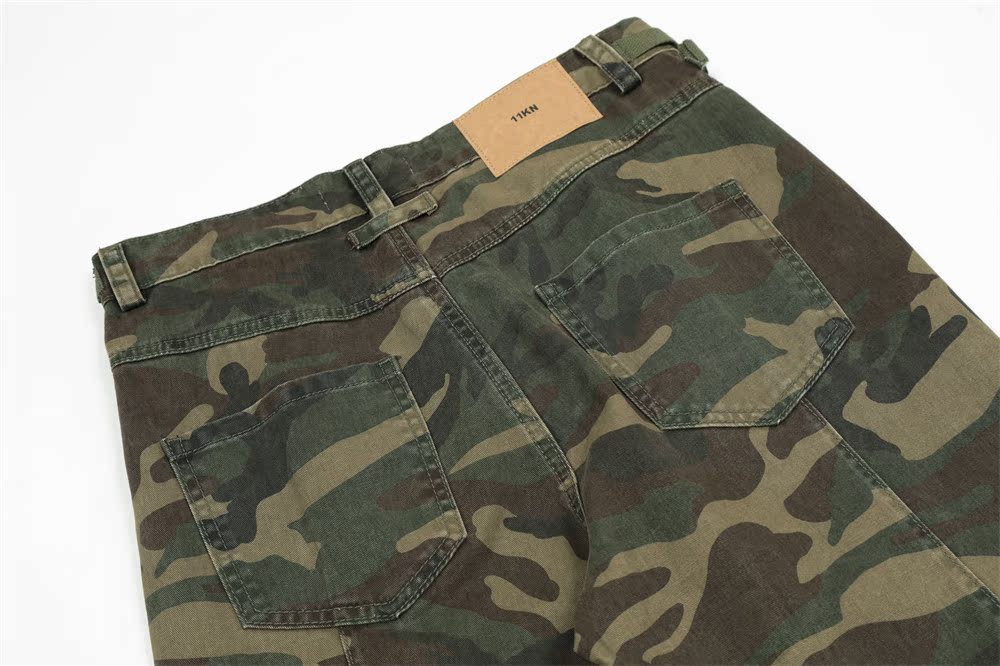 Camouflage Pleated Cargo Pants PinkLimes Trending Streetwear