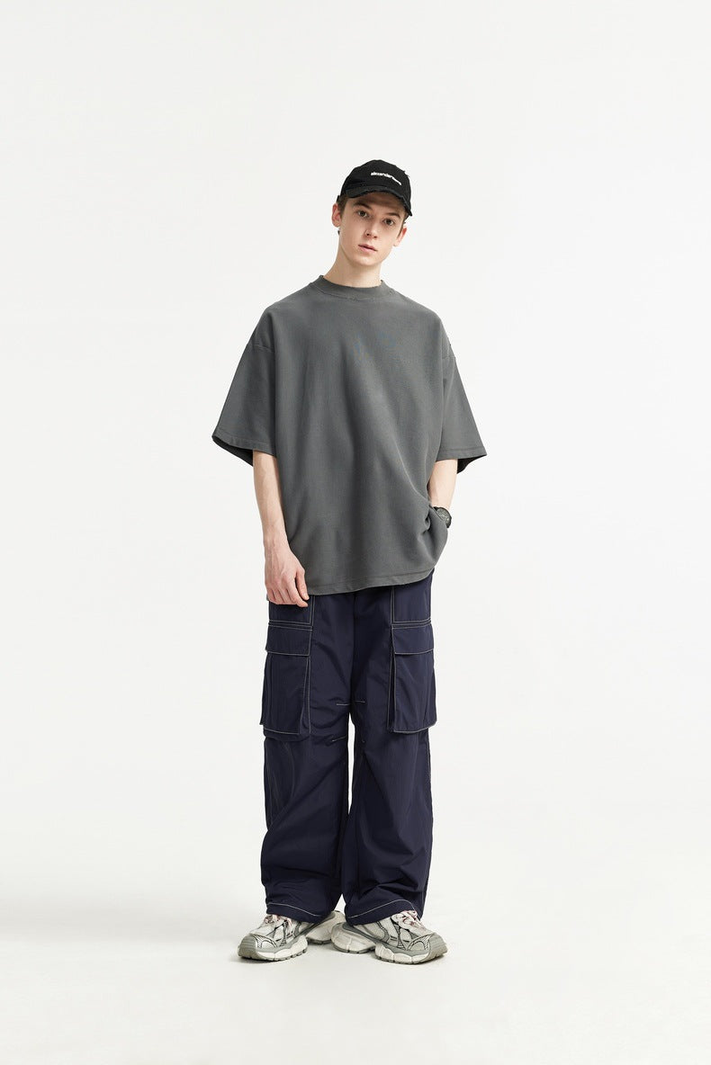 Rainproof Ming Line Wide Leg Cargo Pants PinkLimes Trending Streetwear