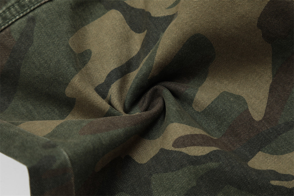 Camouflage Pleated Cargo Pants PinkLimes Trending Streetwear