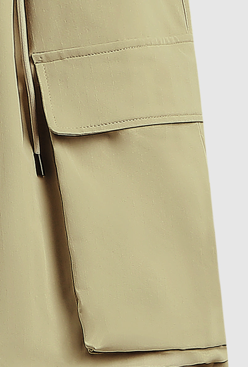Herringbone Parachute Wide Leg Cargo Pants PinkLimes Trending Streetwear