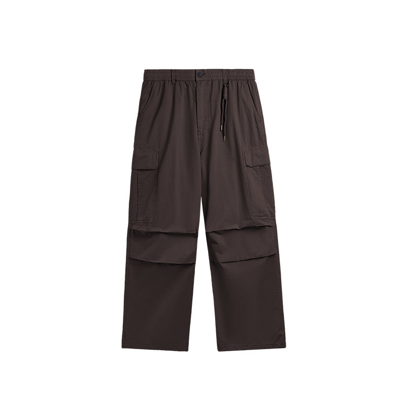 Washed Wide-Leg Cargo Overalls Brown PinkLimes Trending Streetwear