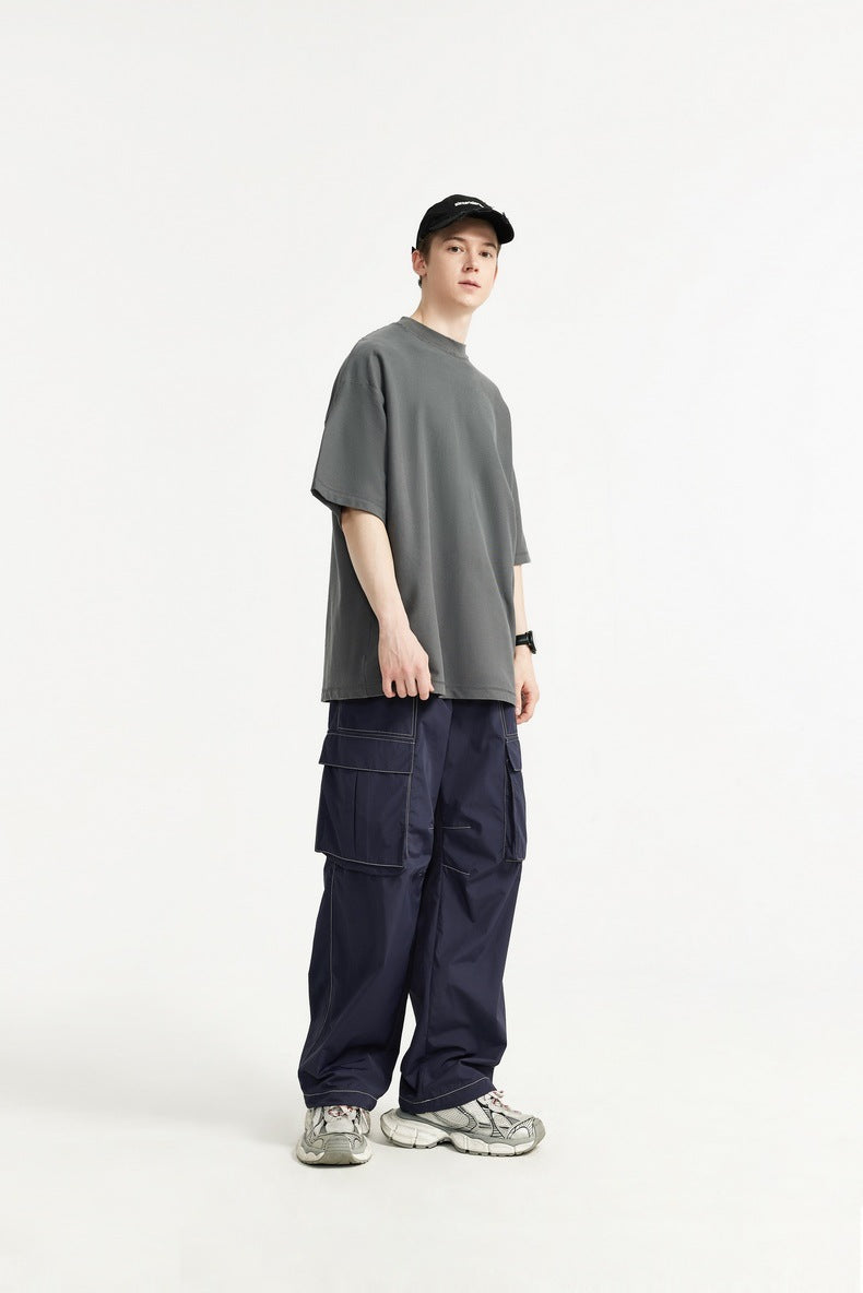 Rainproof Ming Line Wide Leg Cargo Pants PinkLimes Trending Streetwear