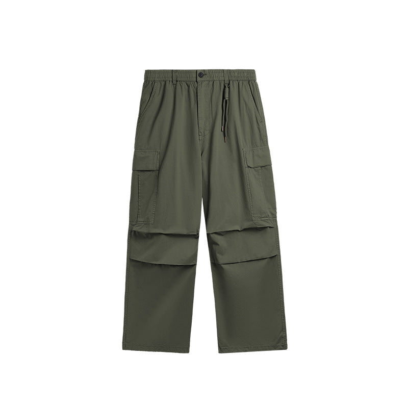 Washed Wide-Leg Cargo Overalls Army Green PinkLimes Trending Streetwear