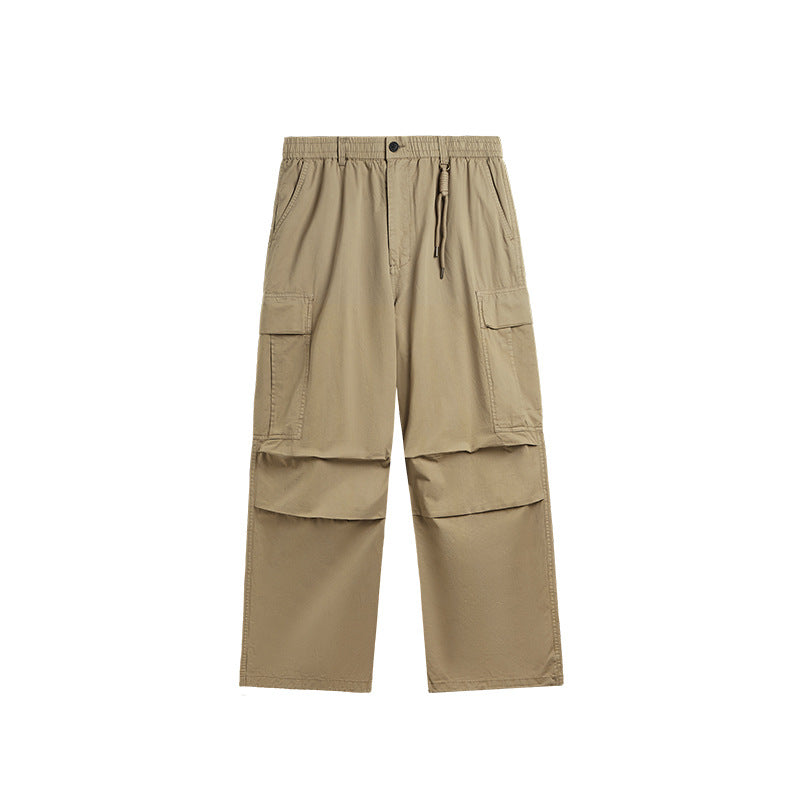 Washed Wide-Leg Cargo Overalls Khaki PinkLimes Trending Streetwear