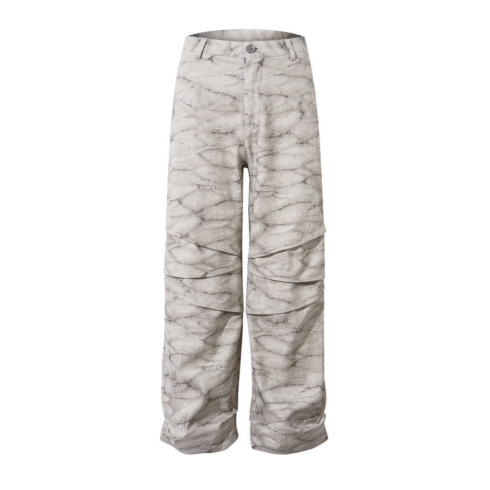 Tie-Dye Camouflage Cargo Pants Apricot PinkLimes Trending Streetwear