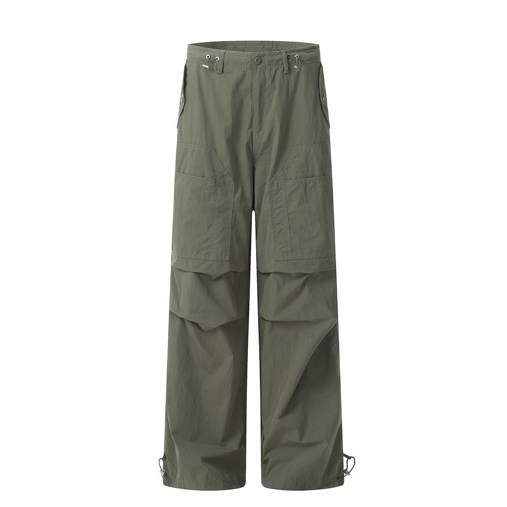 Drawstring Paratrooper Cargo Pants Army Green PinkLimes Trending Streetwear