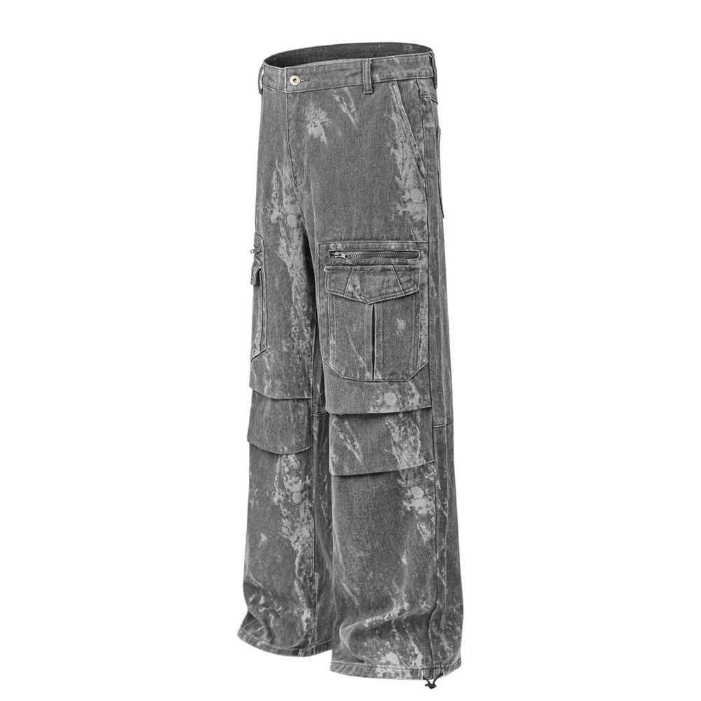 Tie-Dye Contrast Cargo Pants PinkLimes Trending Streetwear