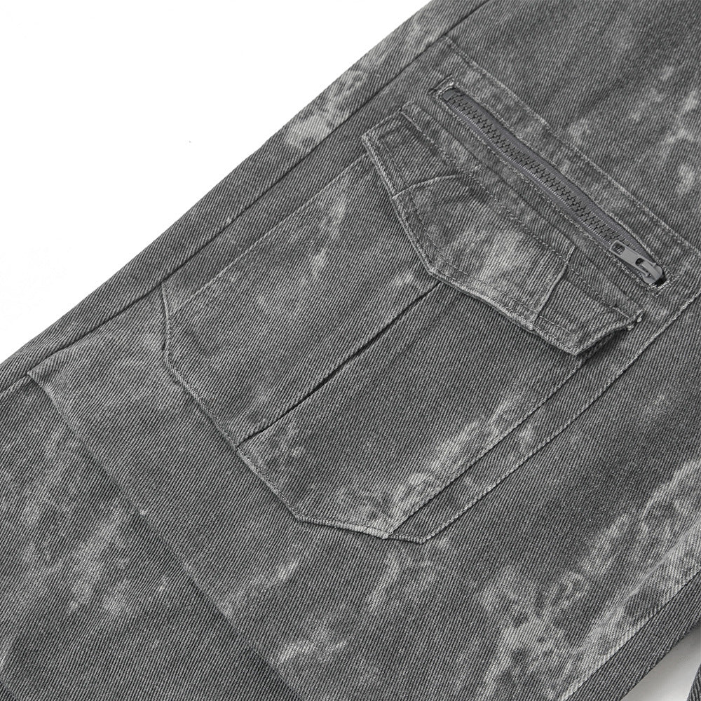 Tie-Dye Contrast Cargo Pants PinkLimes Trending Streetwear