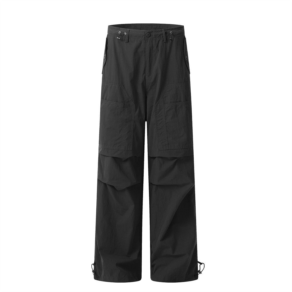 Drawstring Paratrooper Cargo Pants Black PinkLimes Trending Streetwear