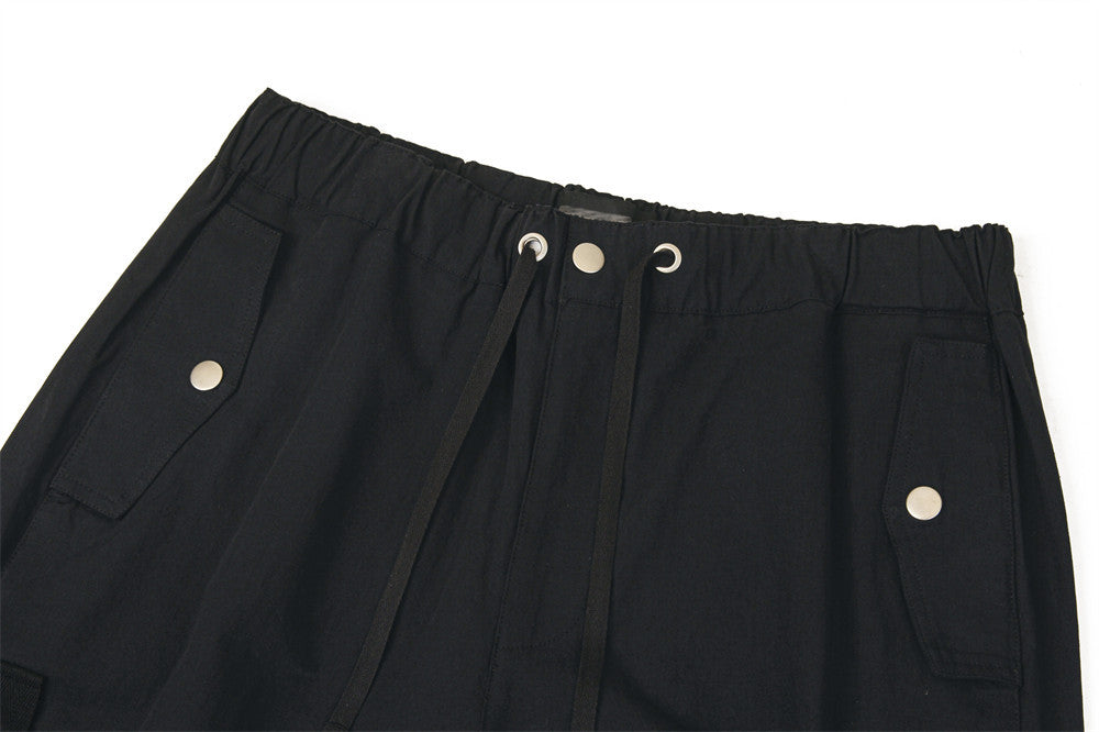 Loose Drawstring Wide Leg Cargo Pants PinkLimes Trending Streetwear