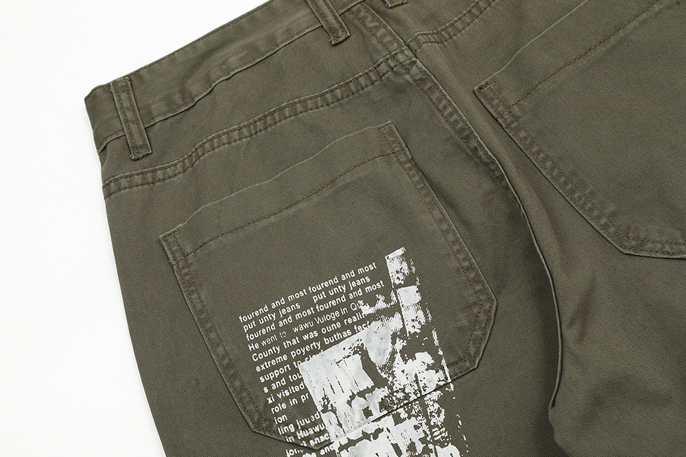 Distressed Printed Cargo Pants PinkLimes Trending Streetwear