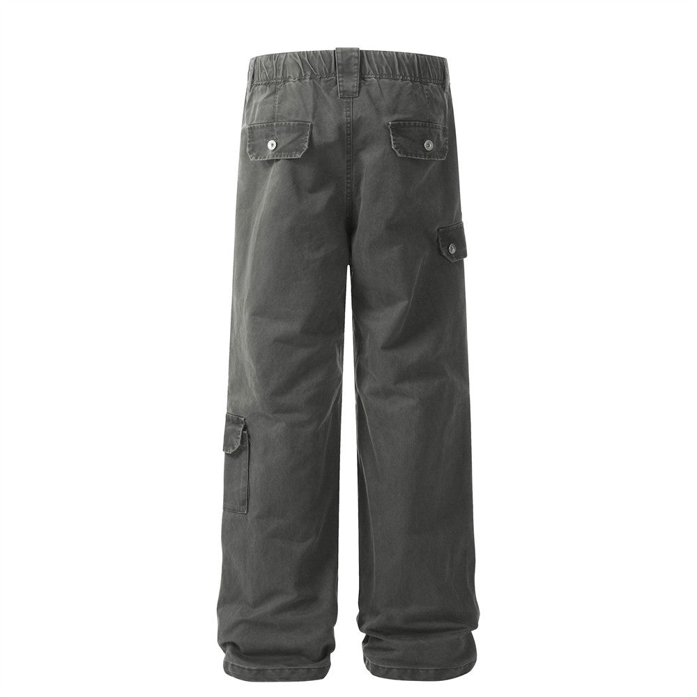 Washed Denim Pleated Cargo Pants PinkLimes Trending Streetwear