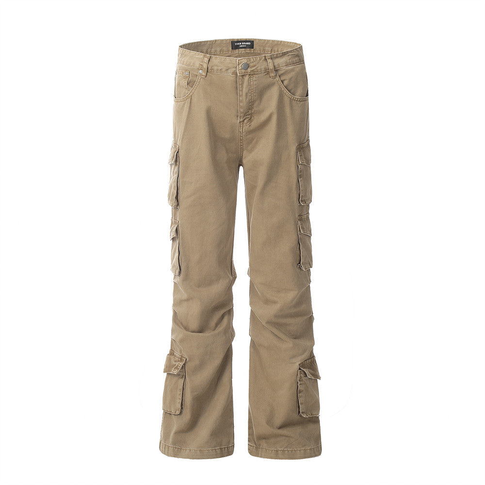 Multi-Pocket Cargo Pants Khaki PinkLimes Trending Streetwear