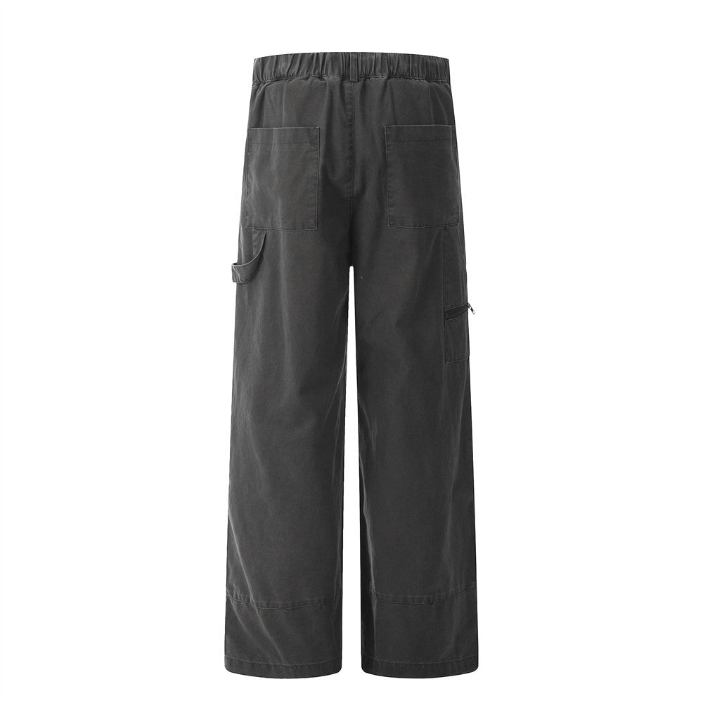 Spliced Washed Wide Leg Cargo Pants PinkLimes Trending Streetwear