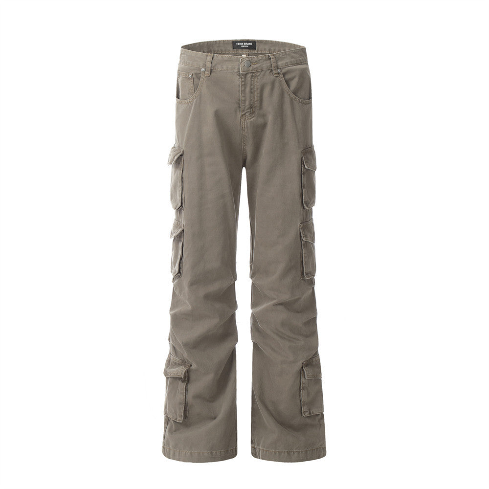 Multi-Pocket Cargo Pants Grey PinkLimes Trending Streetwear