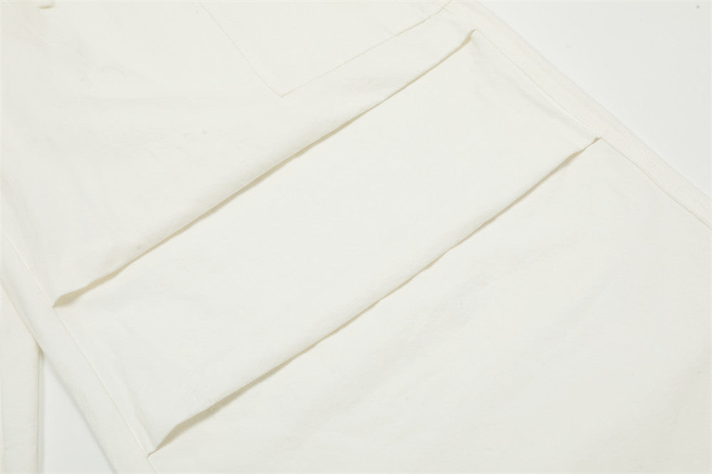 Solid Pleated Drawstring Cargo Pants PinkLimes Trending Streetwear