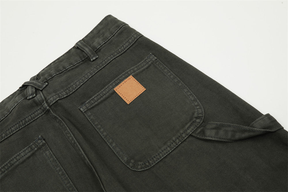 Split Stitch Solid Denim Cargo Pants PinkLimes Trending Streetwear