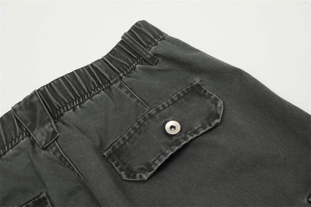 Washed Denim Pleated Cargo Pants PinkLimes Trending Streetwear