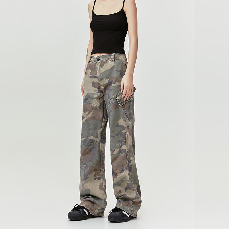 Cross Stitch Camo Cargo Pants PinkLimes Trending Streetwear