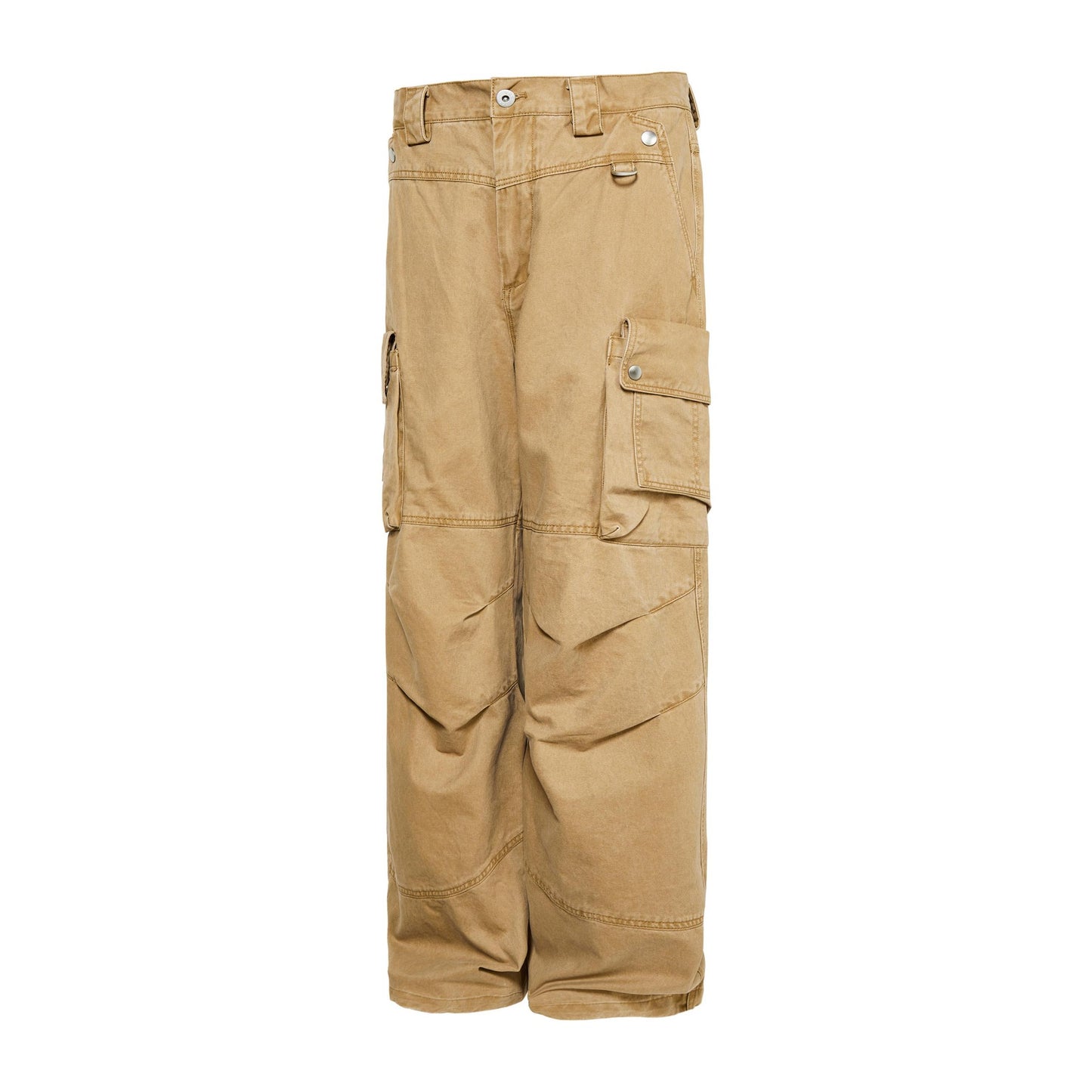 Washed Retro Crane Cargo Pants Khaki PinkLimes Trending Streetwear