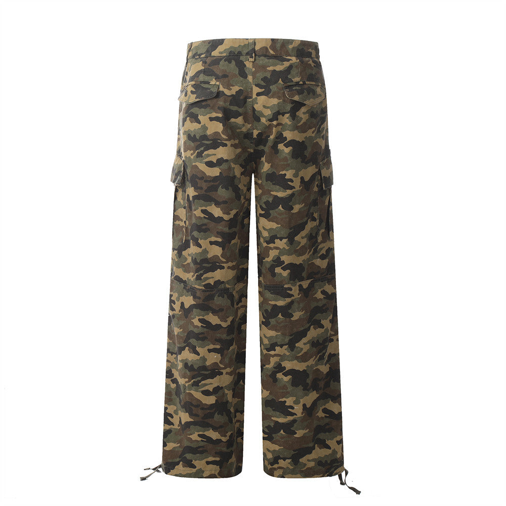 Camouflage Multi-Pocket Cargo Pants PinkLimes Trending Streetwear