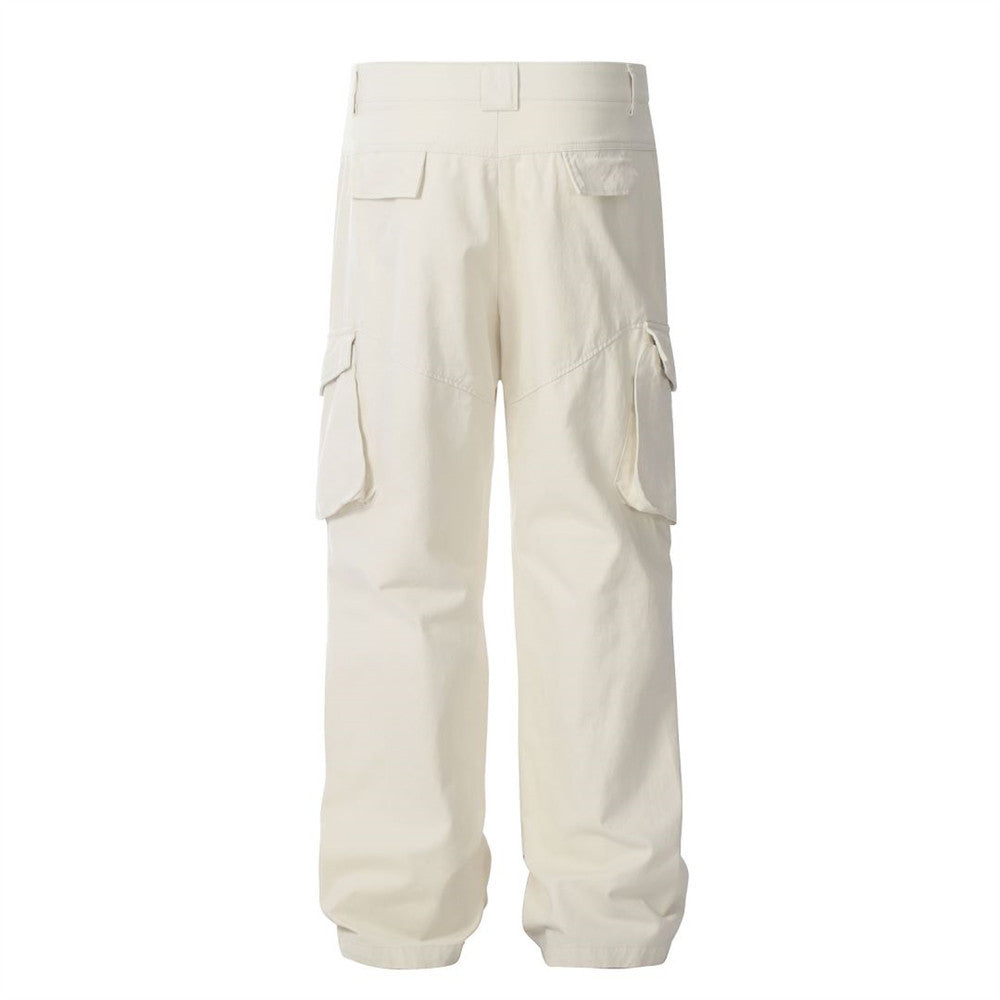 Solid Pleated Tooling Cargo Pants PinkLimes Trending Streetwear