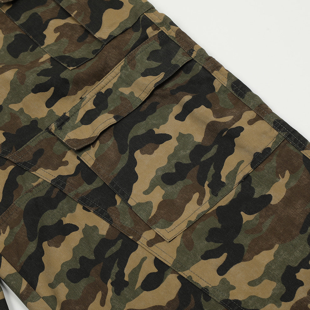 Camouflage Multi-Pocket Cargo Pants PinkLimes Trending Streetwear