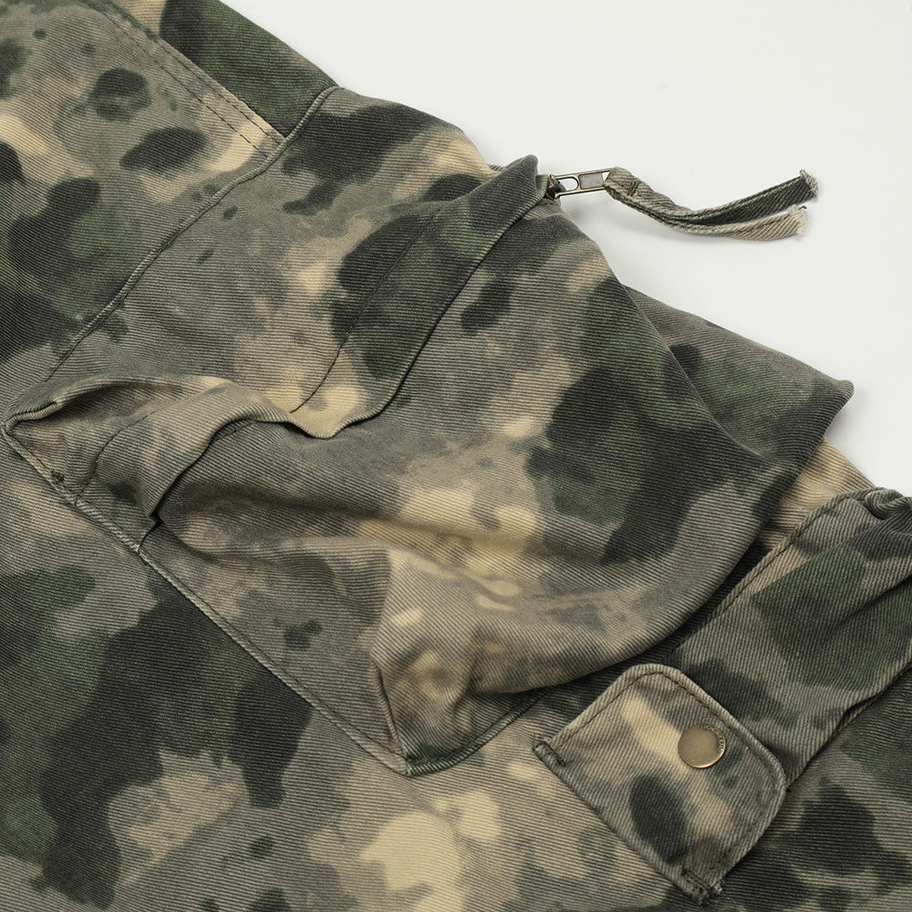 Tie-Dye Camo Tactical Cargo Pants PinkLimes Trending Streetwear
