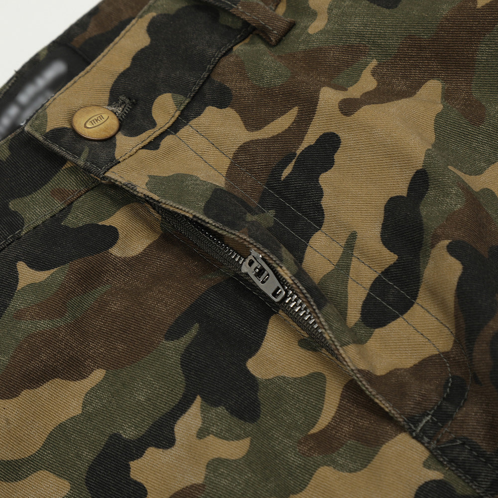 Camouflage Multi-Pocket Cargo Pants PinkLimes Trending Streetwear