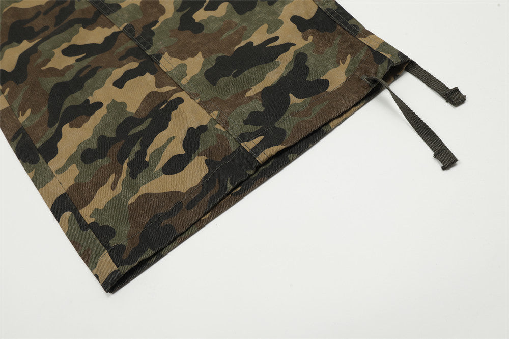 Camouflage Multi-Pocket Cargo Pants PinkLimes Trending Streetwear