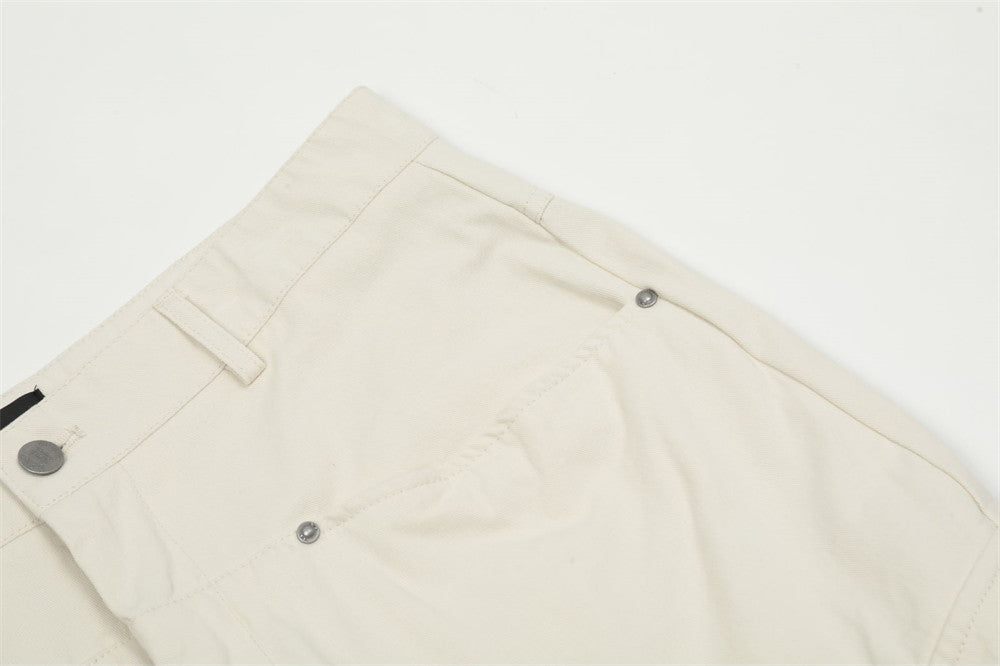 Solid Pleated Tooling Cargo Pants PinkLimes Trending Streetwear