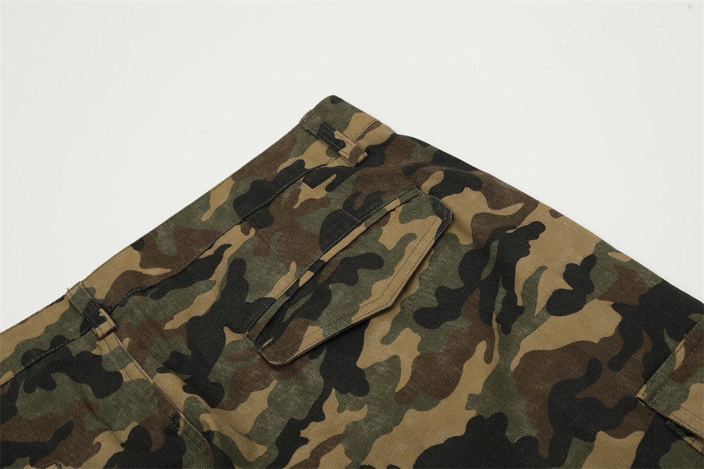 Camouflage Multi-Pocket Cargo Pants PinkLimes Trending Streetwear