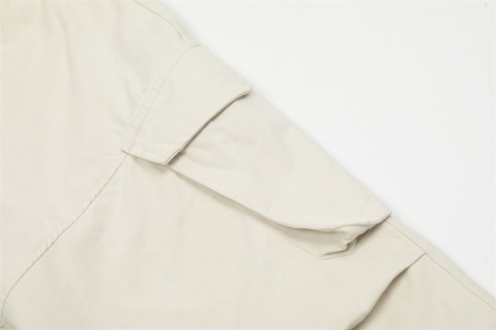 Solid Pleated Tooling Cargo Pants PinkLimes Trending Streetwear