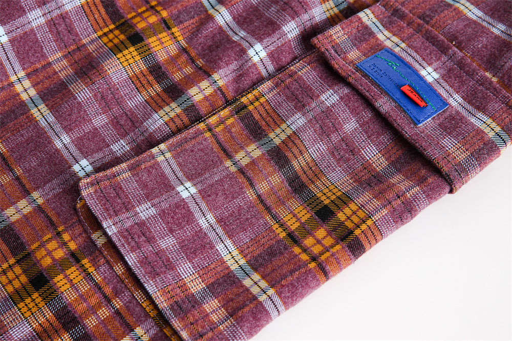 Plaid Pleated Workwear Pants PinkLimes Trending Streetwear
